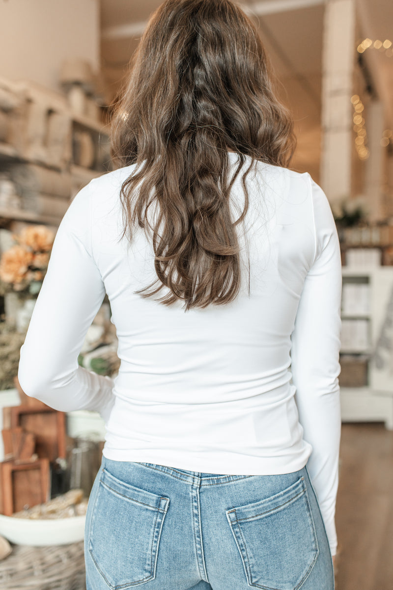Hira Long Sleeve Top | White