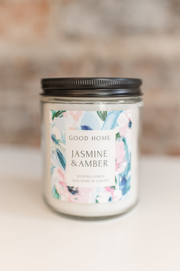 Painted Petals Candle | Jasmine & Amber