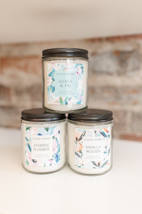 Painted Petals Candle | Jasmine & Amber