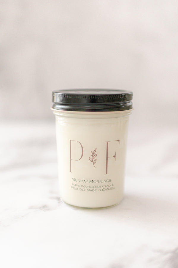 Sunday Mornings 8oz Soy Candle