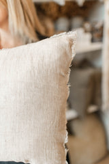 Lina Linen Cushion 16x24 | Oat