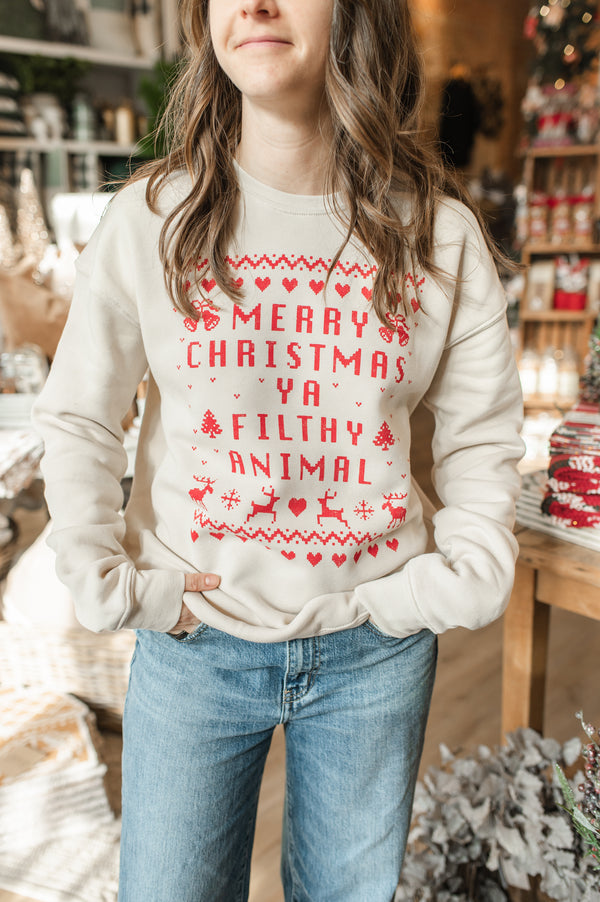 Merry Christmas Sweatshirt | Heather Dust