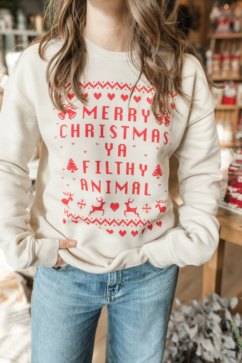 Merry Christmas Sweatshirt | Heather Dust