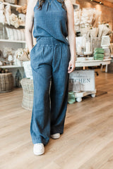 Anokia Gauze Pants | Ink - FINAL SALE