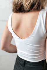 Valentina Double V Bodysuit | White