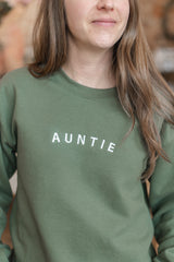 Auntie Crewneck Sweatshirt | Military Green