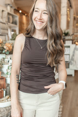 Rima Tank Top | Dark Walnut