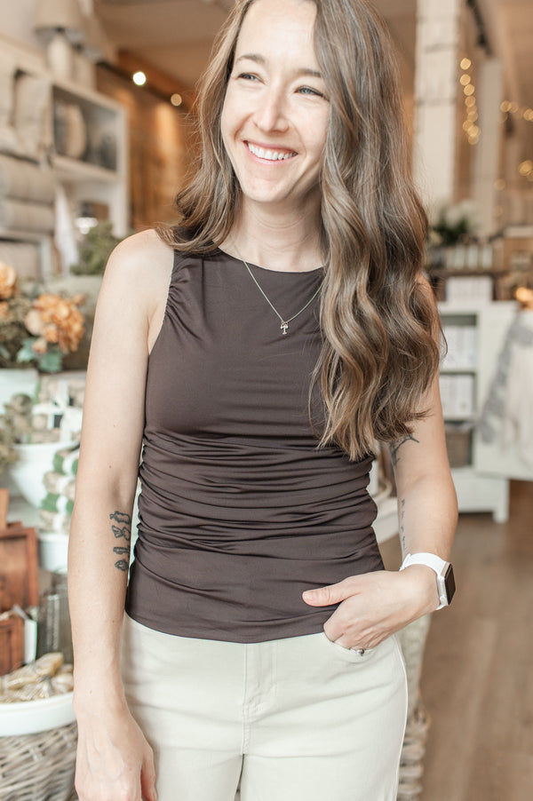 Rima Tank Top | Dark Walnut