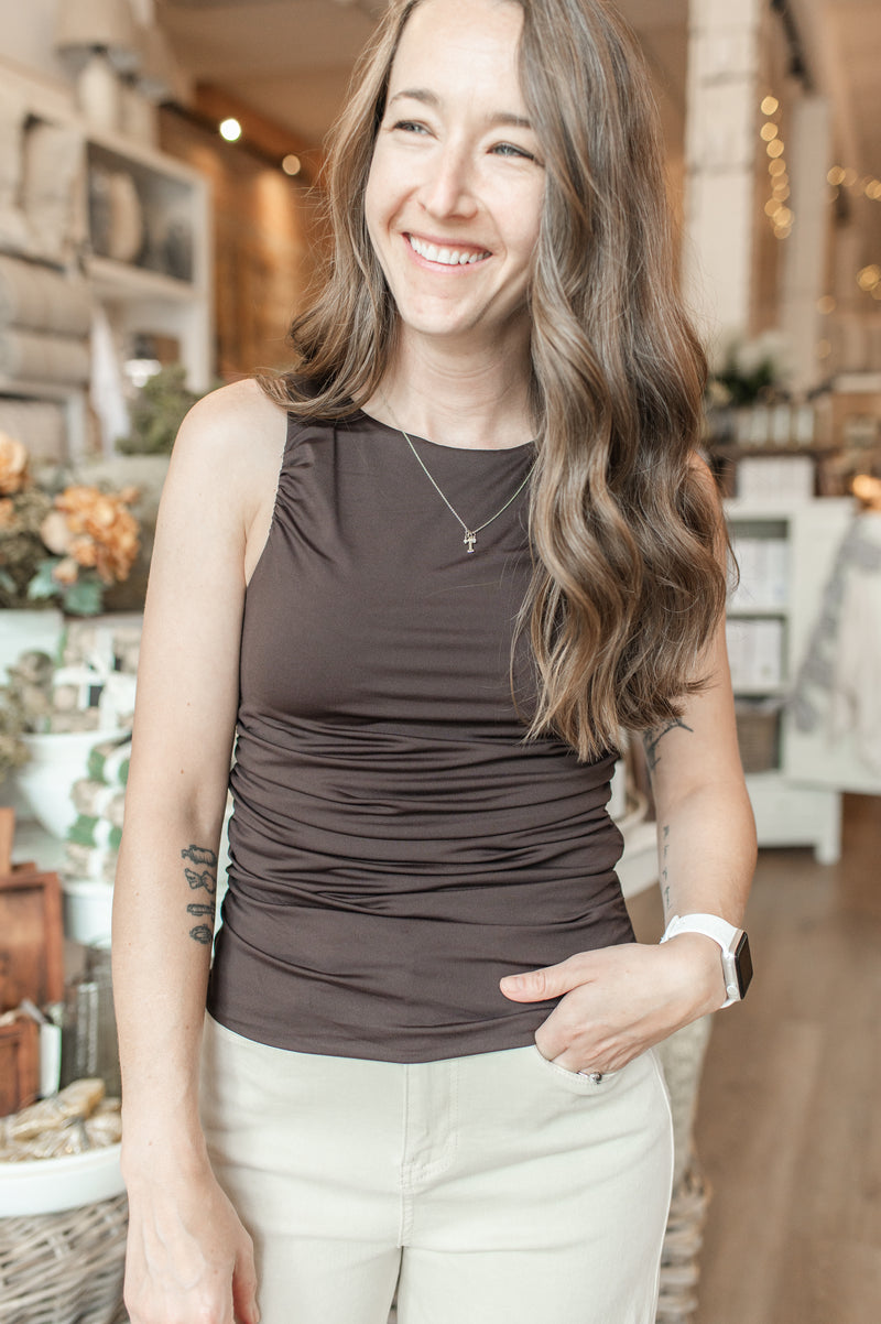 Rima Tank Top | Dark Walnut