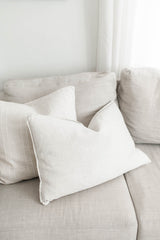 Linen Stonewash Oblong Cushion | Natural