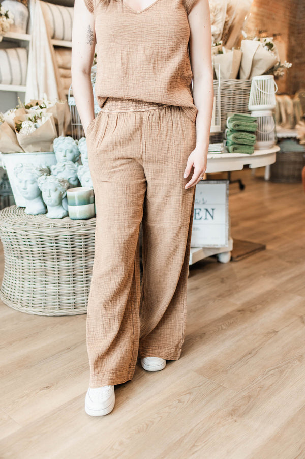 Anokia Gauze Pants | Cinnamon - FINAL SALE