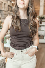 Rima Tank Top | Dark Walnut