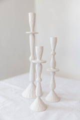 Small Imani Candle Holder | White