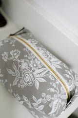 Grey Floral Box Bag - FINAL SALE