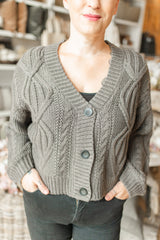 Iggy Cardigan | Bark Melange - FINAL SALE