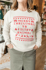 Merry Christmas Sweatshirt | Heather Dust