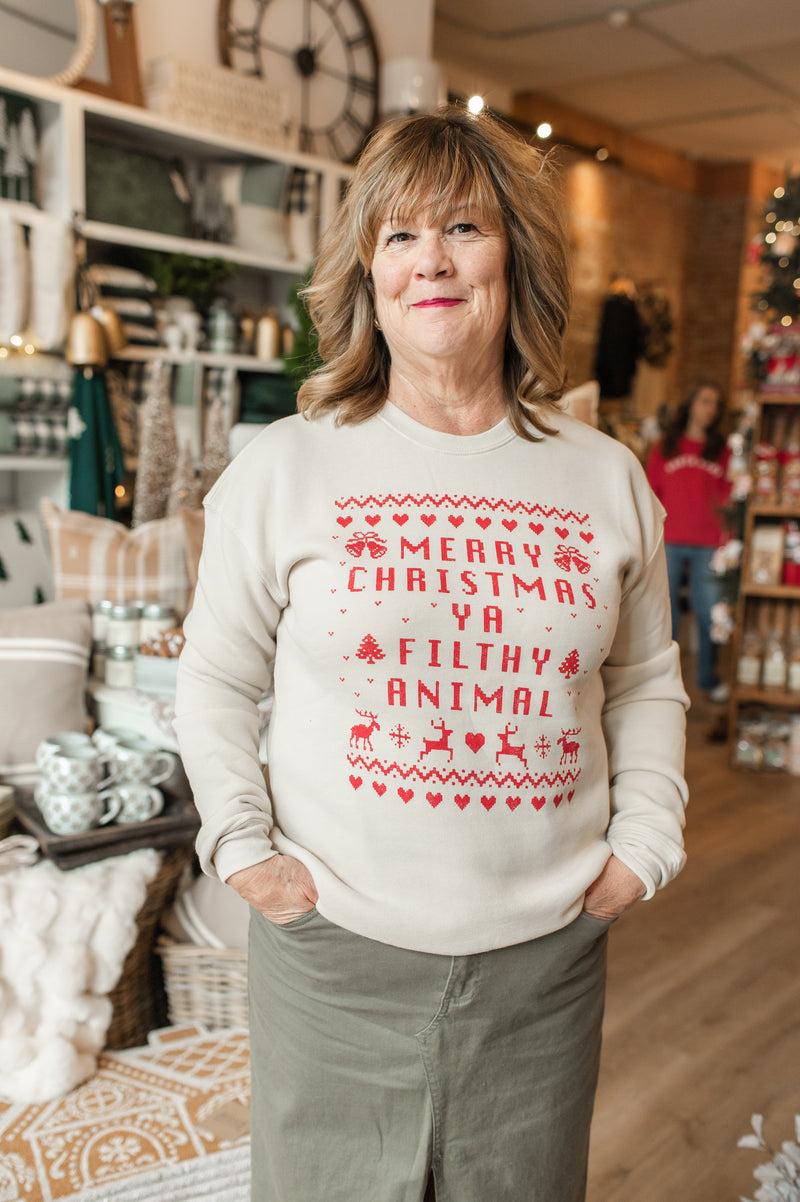 Merry Christmas Sweatshirt | Heather Dust