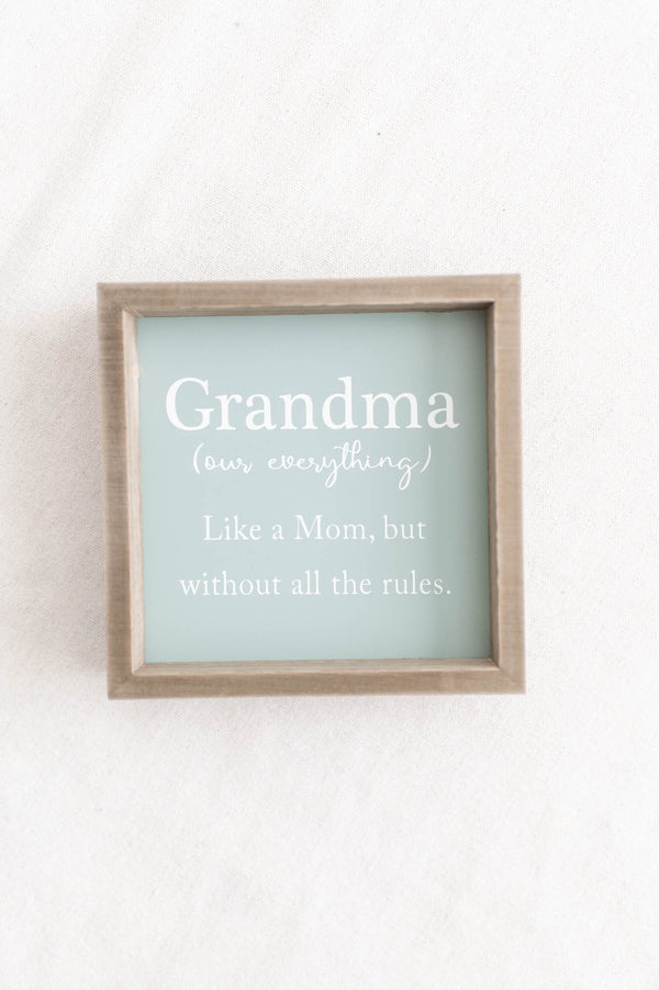 Grandma Block Sign