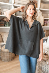 Cosima Poncho | Ash Grey Melange