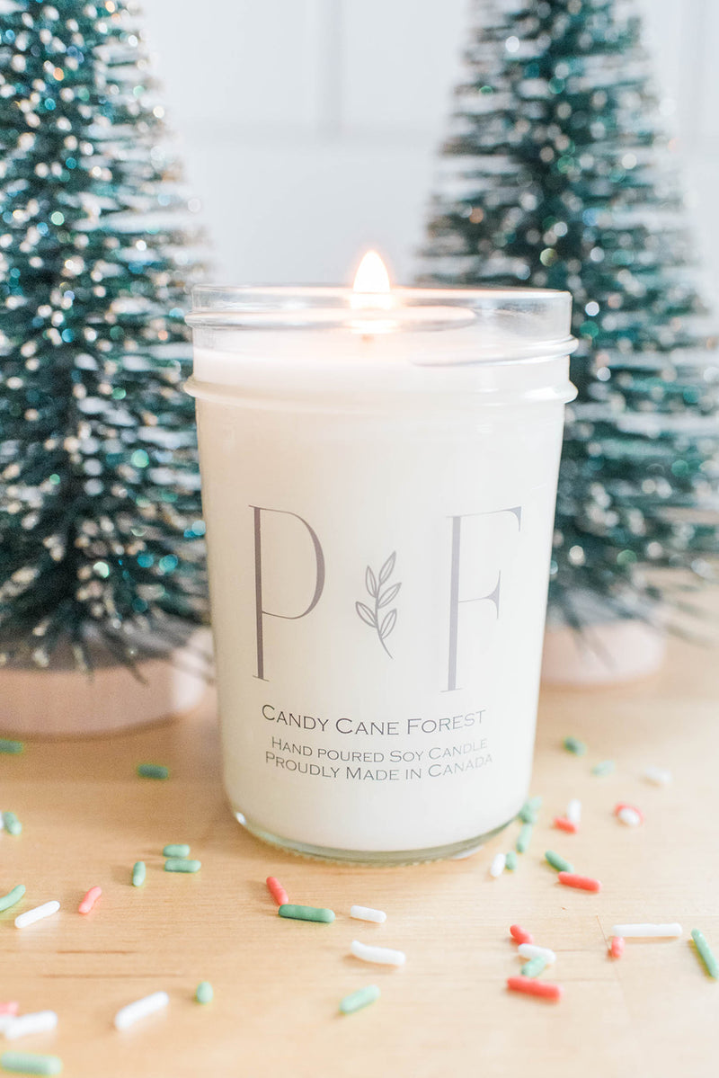 Candy Cane Forest 8oz Soy Candle