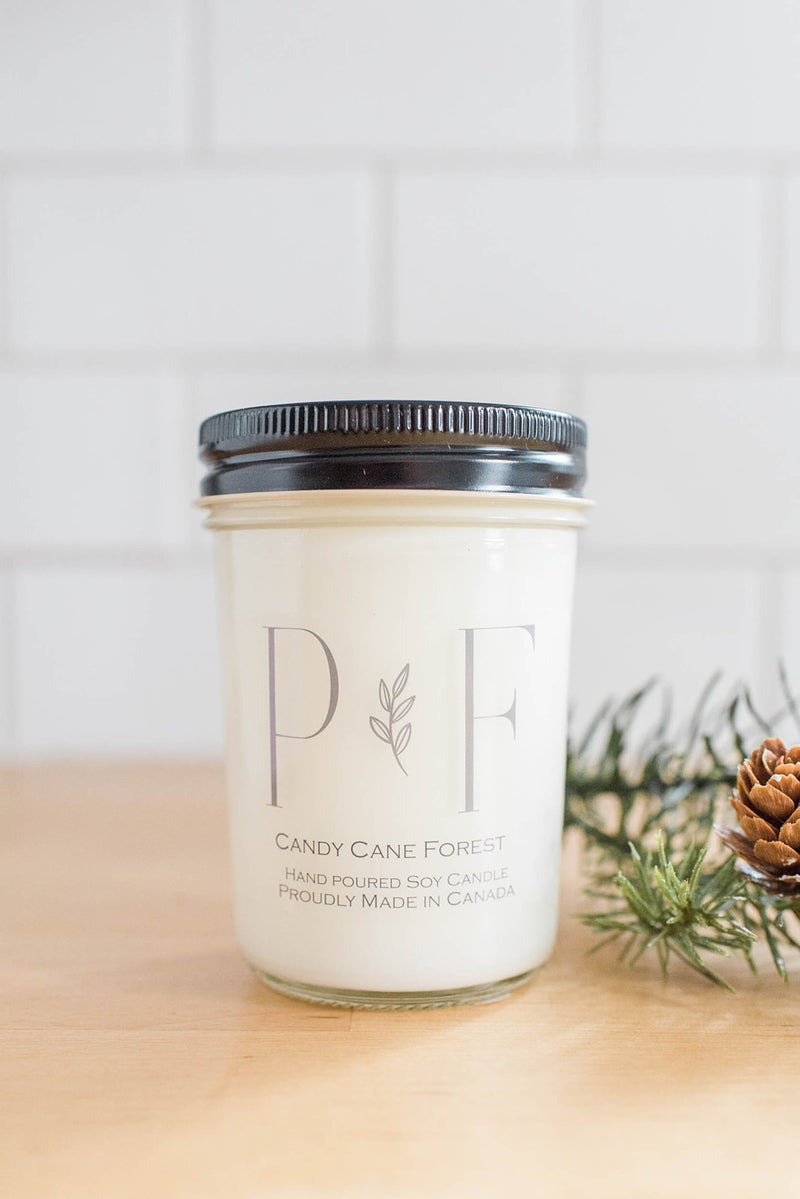 Candy Cane Forest 8oz Soy Candle