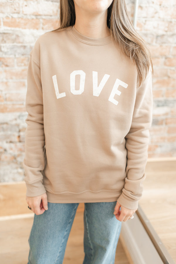 LOVE Sweatshirt | Tan