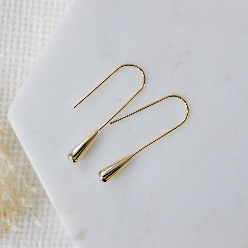 Pillar Earrings | Gold