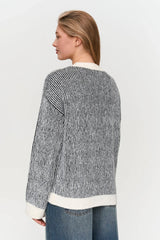 Eir Pullover | Black Stripe