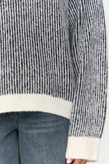 Eir Pullover | Black Stripe