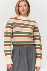 Sigrid Pullover | Green Stripe