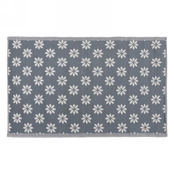 Grey Floral Outdoor Rug | 4' x 6' {Pick Up Only}