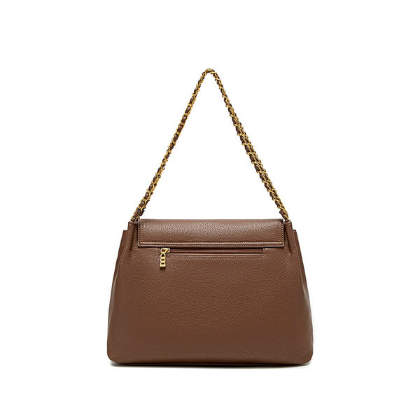 Ruth Shoulder Bag | Espresso Brown Pebbled