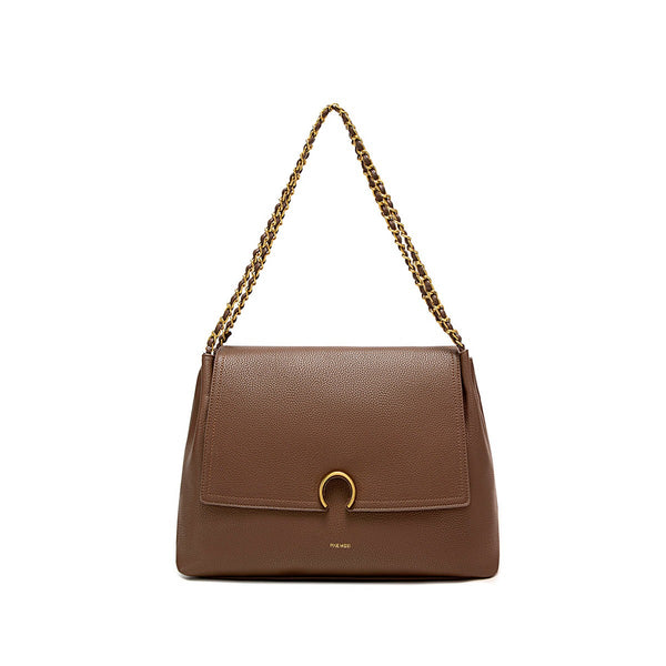 Ruth Shoulder Bag | Espresso Brown Pebbled