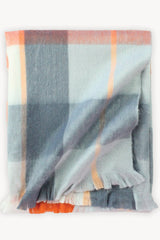 Alpaca Large Throw | Sienna/Grey Check
