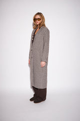 Sofia Coat | Espresso Houndstooth