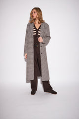 Sofia Coat | Espresso Houndstooth