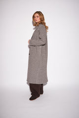 Sofia Coat | Espresso Houndstooth