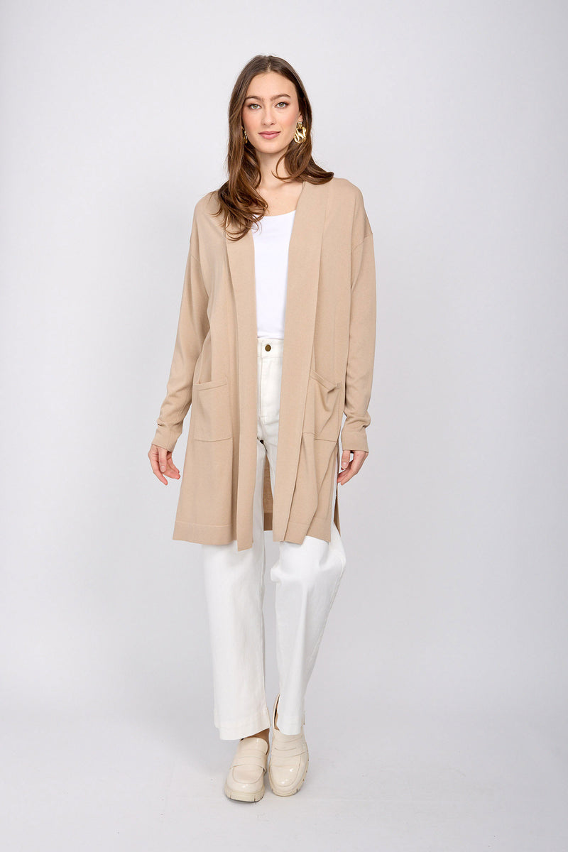 Katherine Open Cardigan | Sand - FINAL SALE