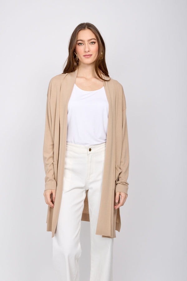 Katherine Open Cardigan | Sand - FINAL SALE