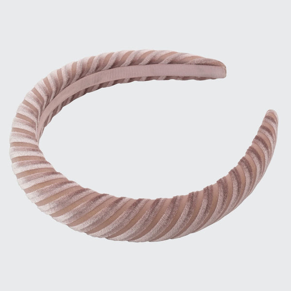 Padded Velvet Headband | Blush - FINAL SALE