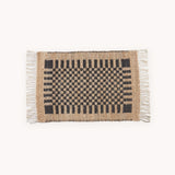 Handloomed Rug | Black Check