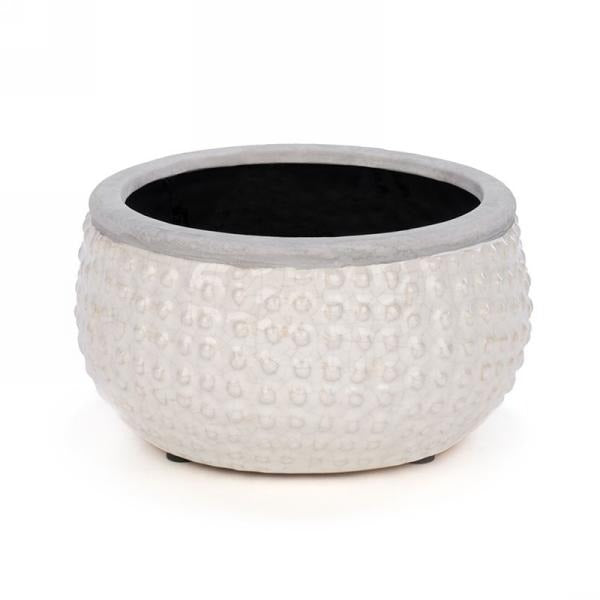 Dotted Ceramic Pot | White