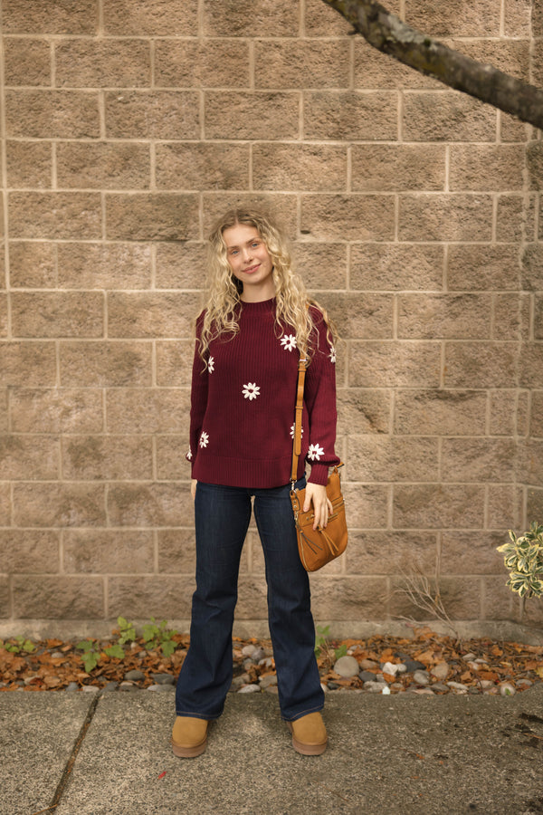 Daisy Sweater | Merlot