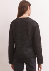 Serene Vino Sweater | Heather Black - FINAL SALE