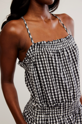 Retro Heatwave Gingham One Piece | Black Combo