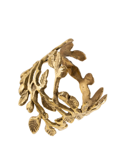 Winterberry Brass Napkin Ring