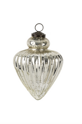 Silver Teardrop Ornament | Small