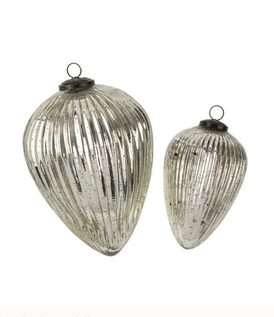 Silver Egg Ornament | Large