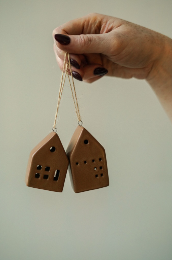 Brown House Ornament | Large