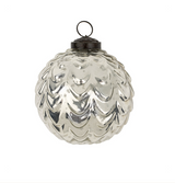 Silverfrost Waves Ornament | Large
